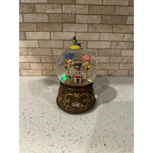 Walt Disney's Enchanted Tiki Room Musical Glitter Snow Globe - RARE! - Picture 1 of 5